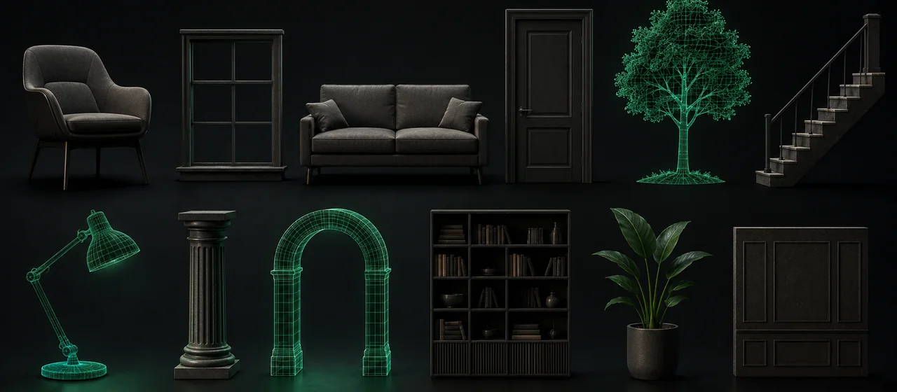Biblioteca de blocos, famílias e componentes 3D para Revit, SketchUp e AutoCAD