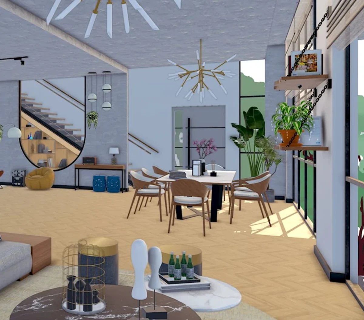 Sala de jantar modelada no SketchUp